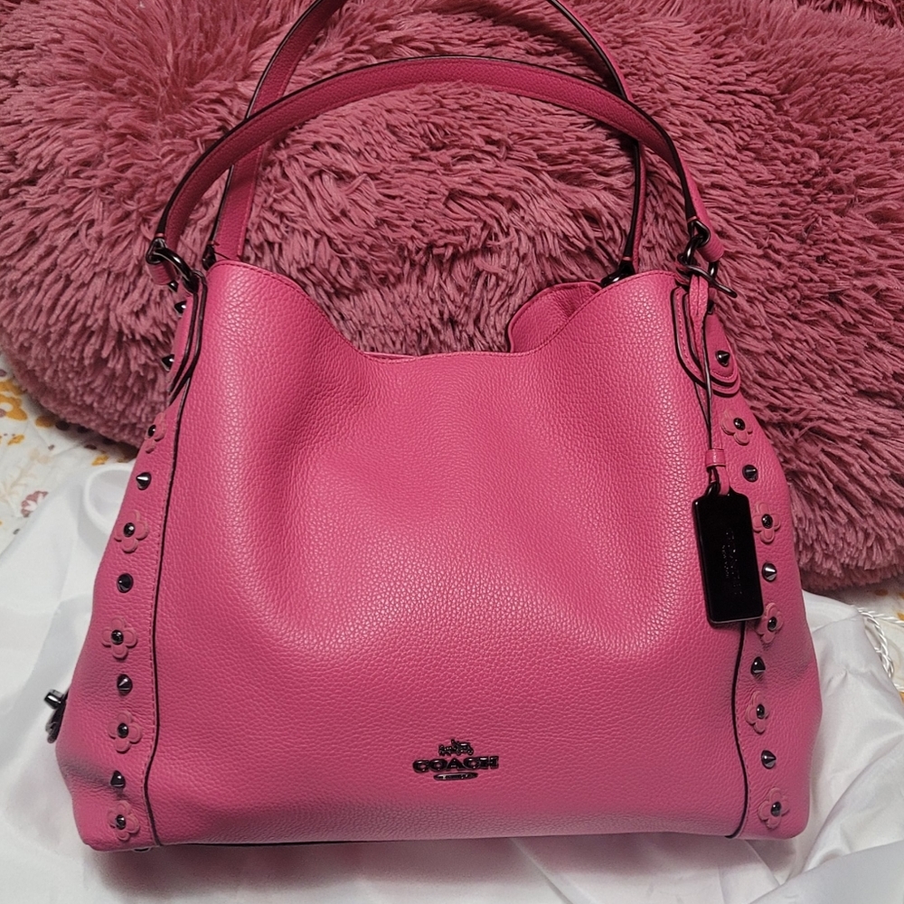 Coach Edie 31 with Floral Applique
